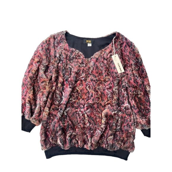 Diesel Women's F-Riga 3/4 Sleeve Sweatshirt V-Neck Sweater Size Small $248 Italy - Picture 3 of 16